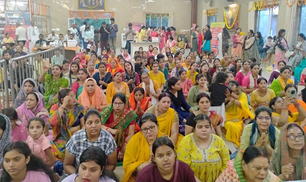इस्कॉन मंदिर में धूमधाम से मनाई गई नरसिंह चतुर्दशी