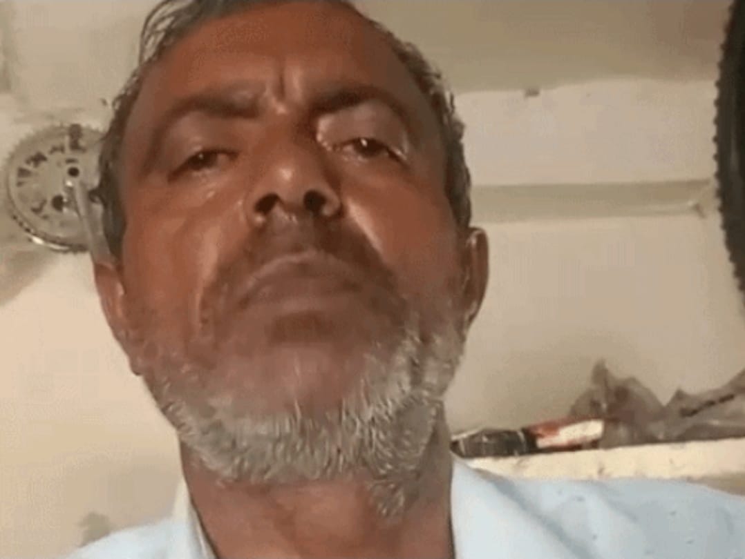 कुरुक्षेत्र। घटना की जानकारी देता मृतक का बेटा अरुण। संवाद