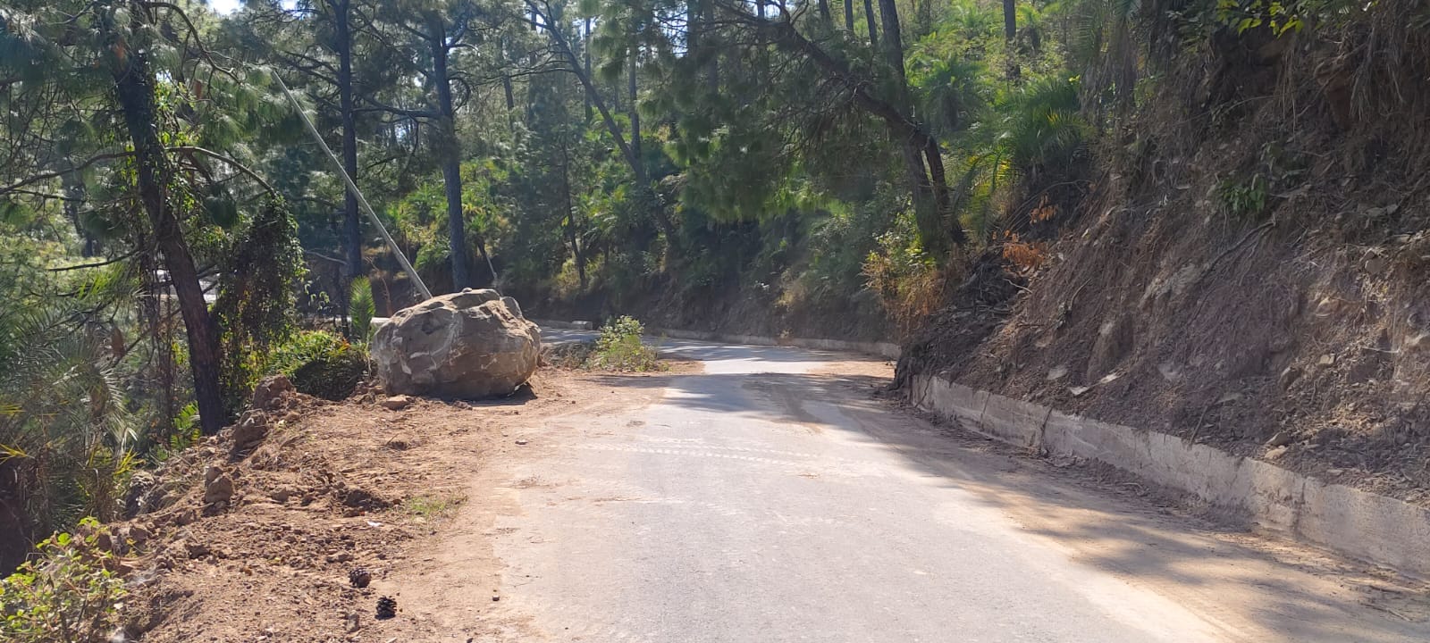 सलौणी से जोल वाया ब्याड़ सड़क पर स्थित अवाह नामक स्थान जहां पर दो साल पहले कार दुर्घटनाग्रस्त ह