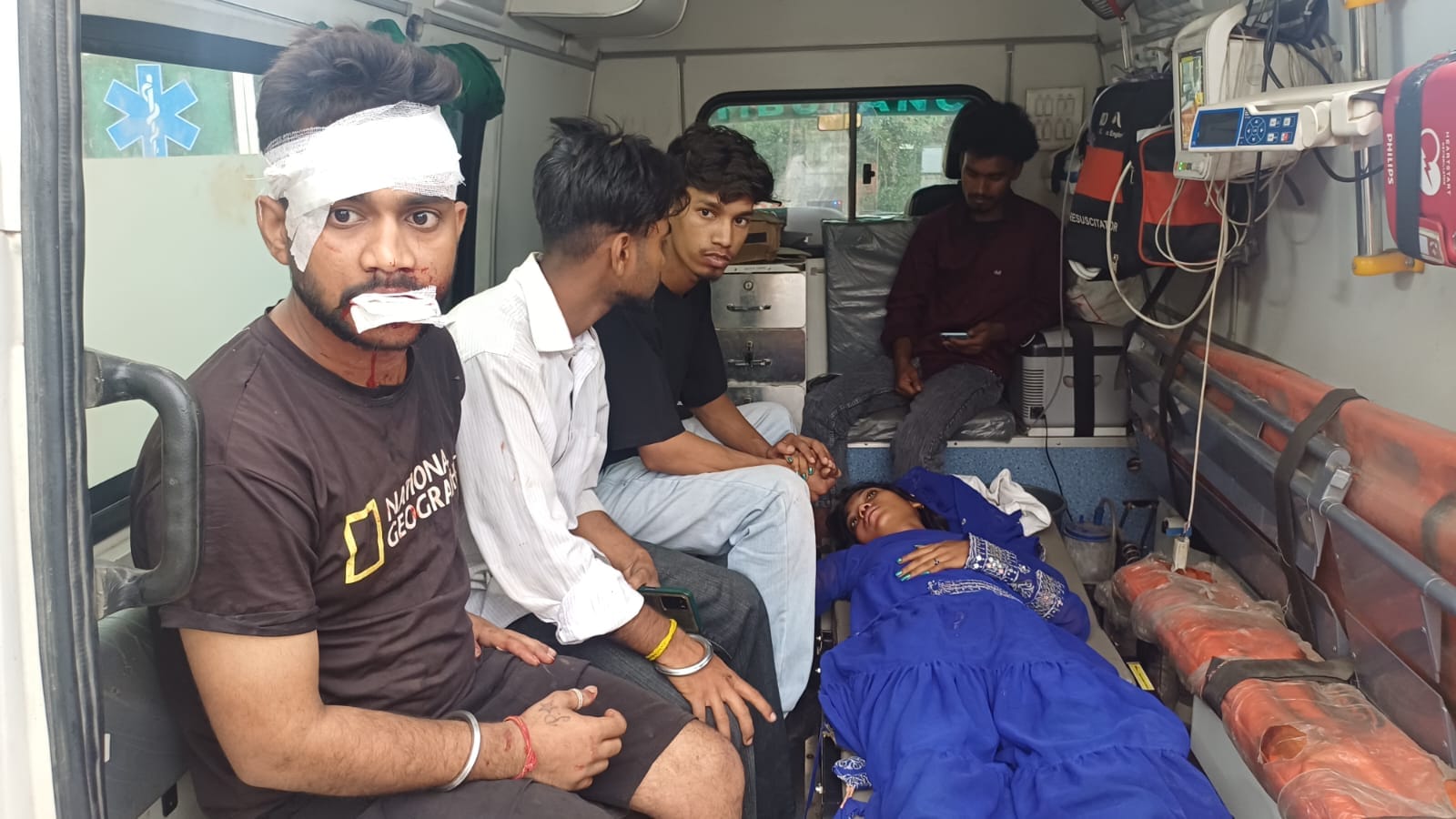 घायल महिला। घायल महिला।