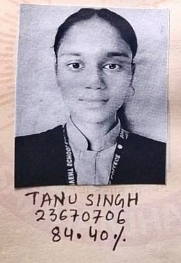 जानवी केशरवानी, 92.2 प्रतिशत