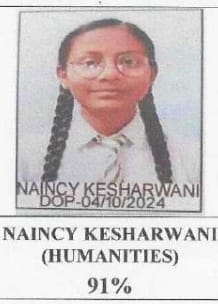 जानवी केशरवानी, 92.2 प्रतिशत