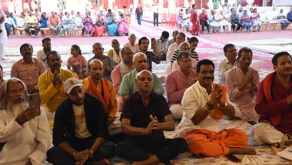 गंगा आरती के साथ श्रीराम हनुमत महोत्सव संपन्न