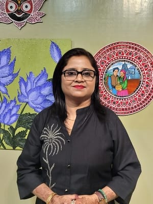 दिल्ली की रुपाली की और से बनाई गई कलाकृति। - संवाद
