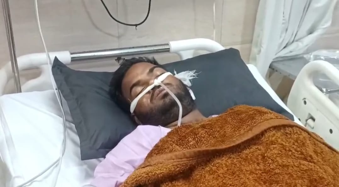 अस्पताल में भर्ती गौरव। संवाद अस्पताल में भर्ती गौरव। संवाद