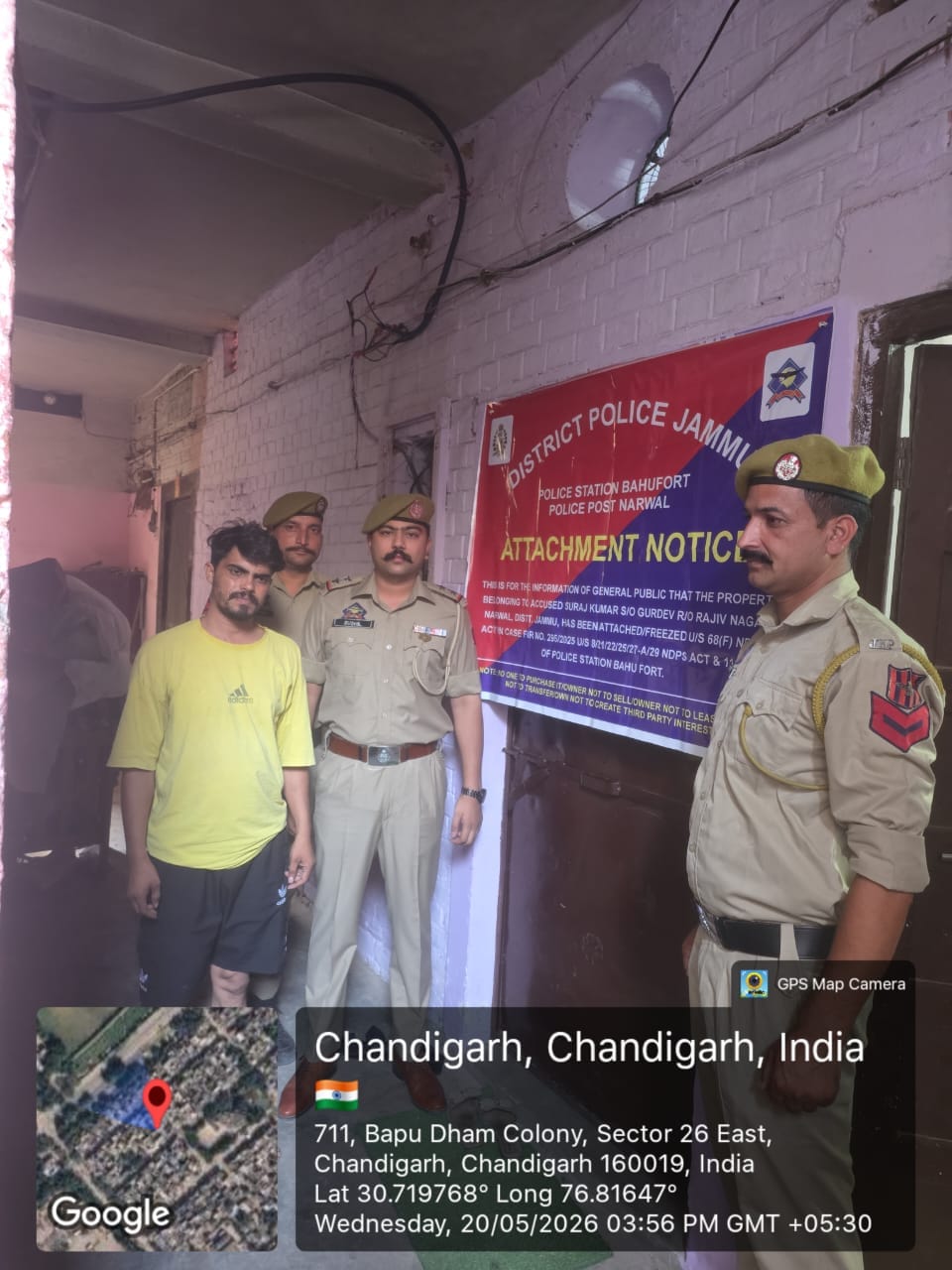 चंडीगढ़ में आरोपी नशा तस्कर की संपत्ति को अटैच करने के बाद नरवाल पुलिस स्रोत पुलिस चंडीगढ़ में आरोपी नशा तस्कर की संपत्ति को अटैच करने के बाद नरवाल पुलिस स्रोत पुलिस