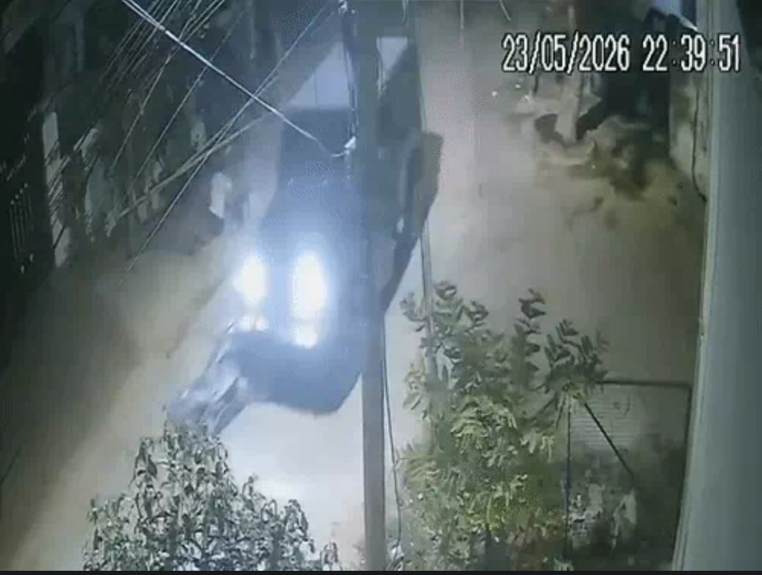 घटना की सीसीटीवी फुटेज। घटना की सीसीटीवी फुटेज।