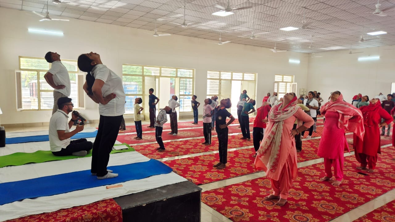 योगशाला में योग करते हुए प्रतिभागी। डीआईपीआरओ योगशाला में योग करते हुए प्रतिभागी। डीआईपीआरओ