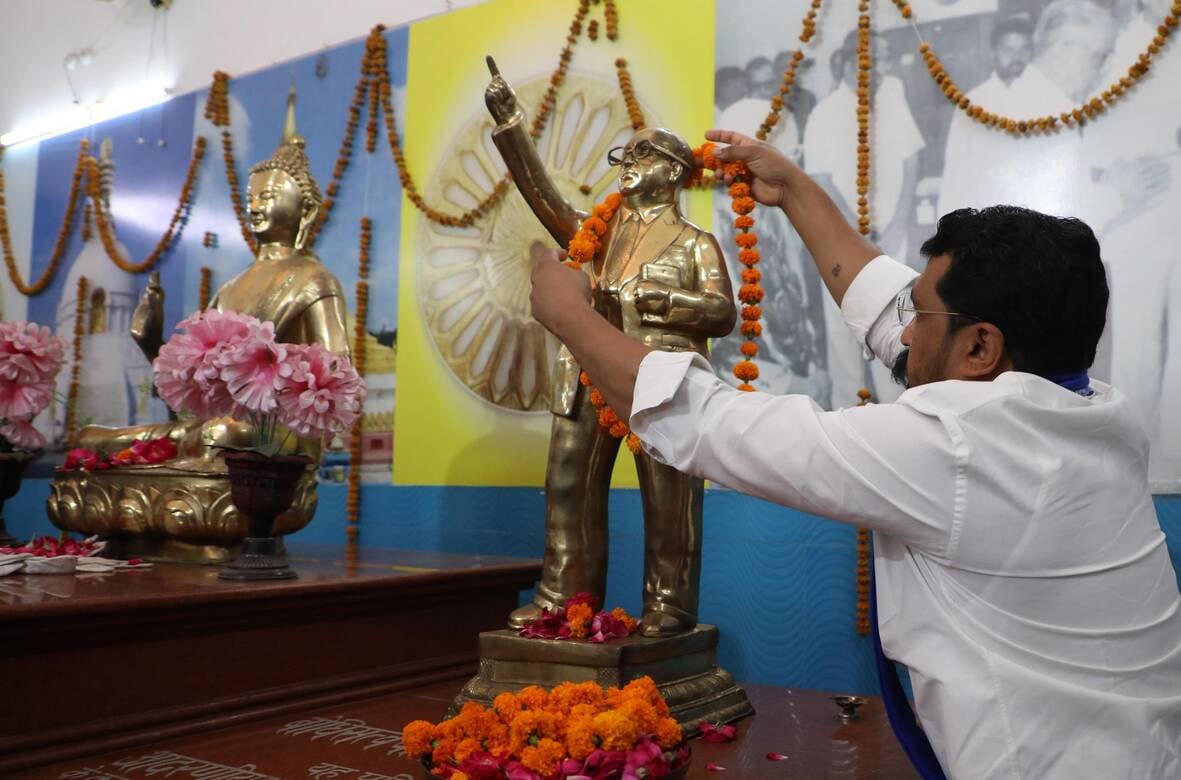 आजाद समाज पार्टी (कांशीराम) के राष्ट्रीय अध्यक्ष एवं नगीना सांसद एडवोकेट चंद्रशेखर आजाद। 