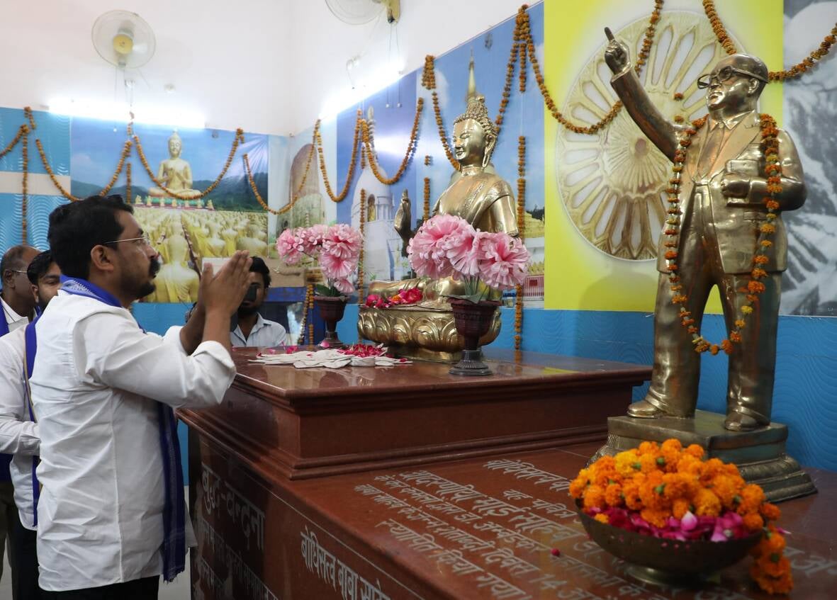 आजाद समाज पार्टी (कांशीराम) के राष्ट्रीय अध्यक्ष एवं नगीना सांसद एडवोकेट चंद्रशेखर आजाद। 