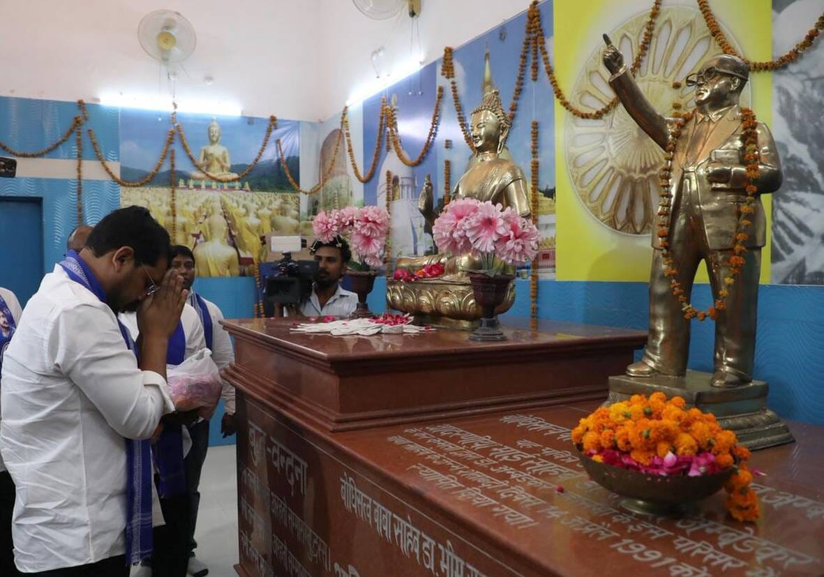 आजाद समाज पार्टी (कांशीराम) के राष्ट्रीय अध्यक्ष एवं नगीना सांसद एडवोकेट चंद्रशेखर आजाद। 