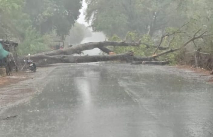 सड़कों पर भरा पानी सड़कों पर भरा पानी