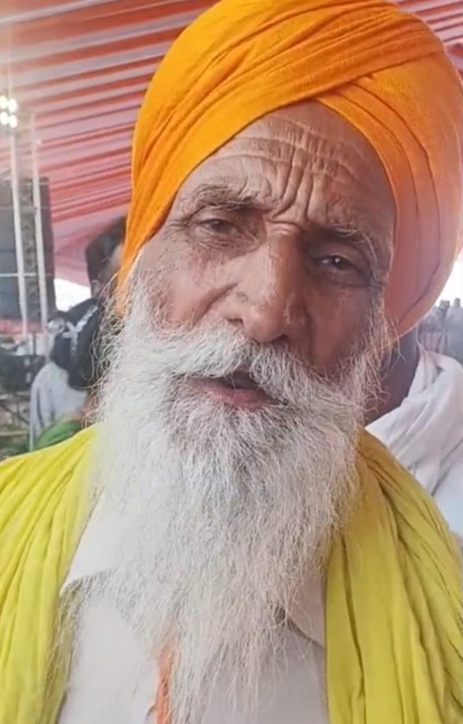 अफजलगढ़ के गांव आलमपुर गावड़ी मे भाजपा की जनसभा में विस्थापित परिवार के सदस्य को भूमि अधिकार प