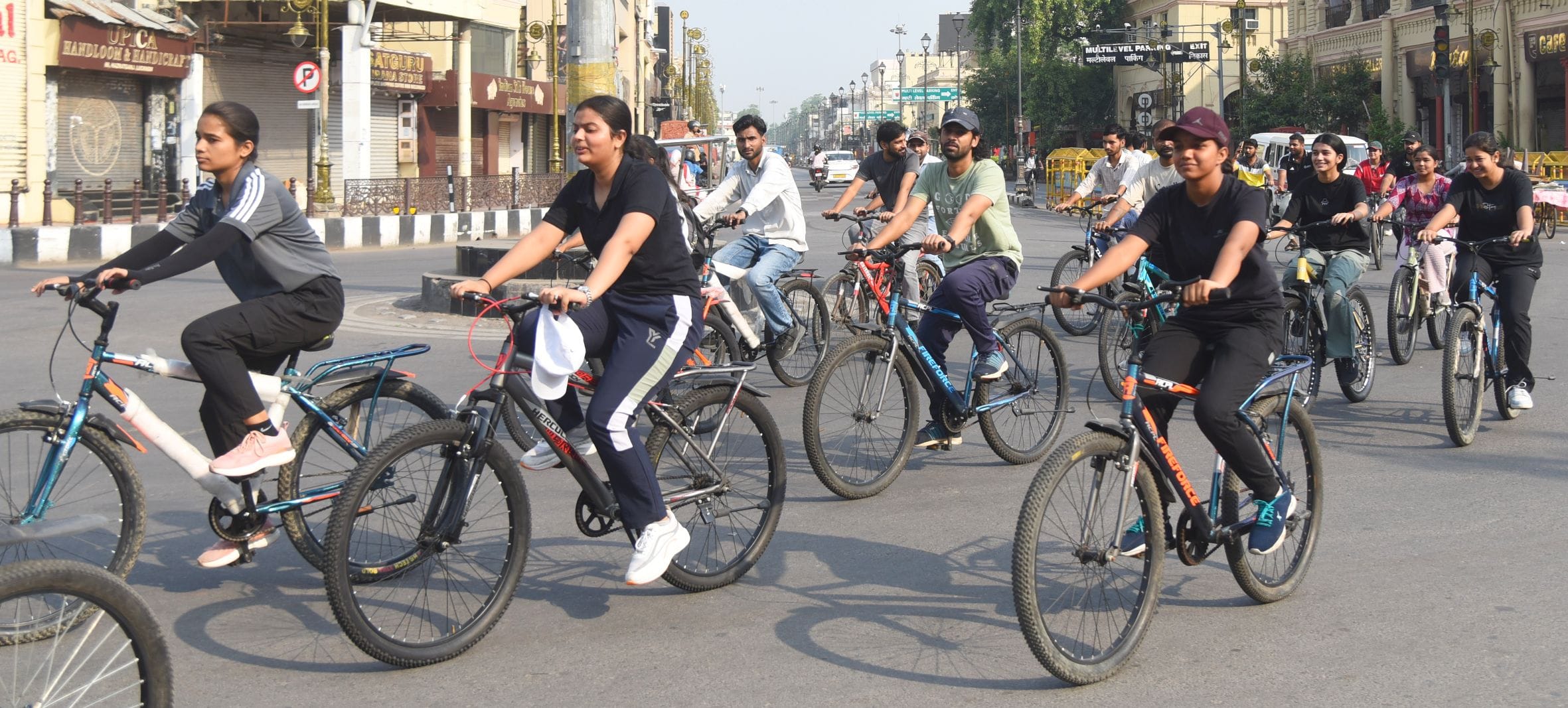 साइकिल चालकों ने दिया पर्यावरण का संदेश