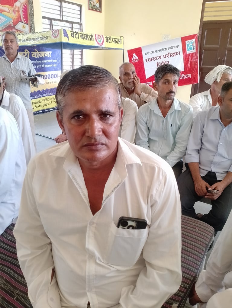 अमर उजाला चौपाल कार्यक्रम में मौजूद ग्रामीण। संवाद