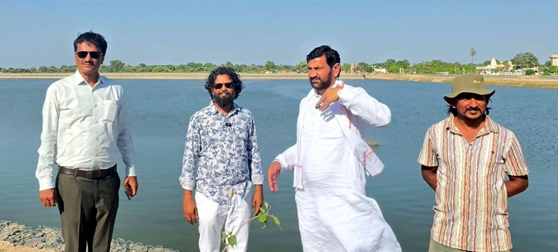 सरस्वती नदी के जुड़ी योजनाओं का दौरा करते सरस्वती बोर्ड वाइस चेयरमैन धुम्मन सिंह किरमच। स्वयं