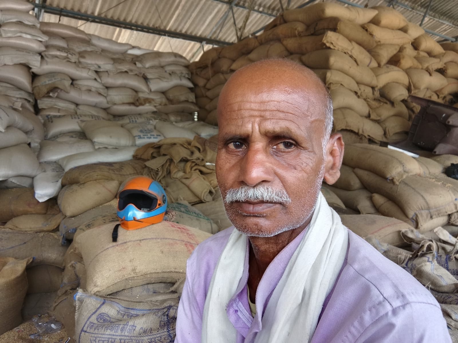 मंडी समिति में गेहूं बिक्री के लिए खड़े ट्रैक्टर। संवाद मंडी समिति में गेहूं बिक्री के लिए खड़े ट्रैक्टर। संवाद