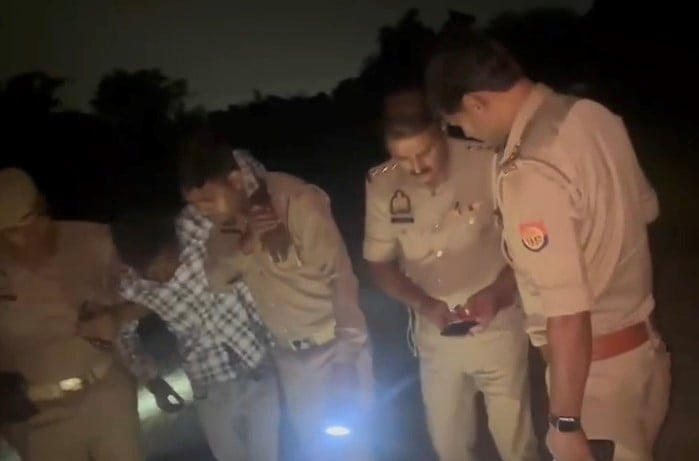 सिंधौली पुलिस ने मुठभेड़ में पकड़ा बदमाश। स्रोत: पुलिस