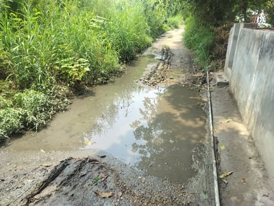 जिला में बीते दिनों हल्की बारिश होने के वार्ड 17 के रास्ते में जमा पानी। संवाद जिला में बीते दिनों हल्की बारिश होने के वार्ड 17 के रास्ते में जमा पानी। संवाद