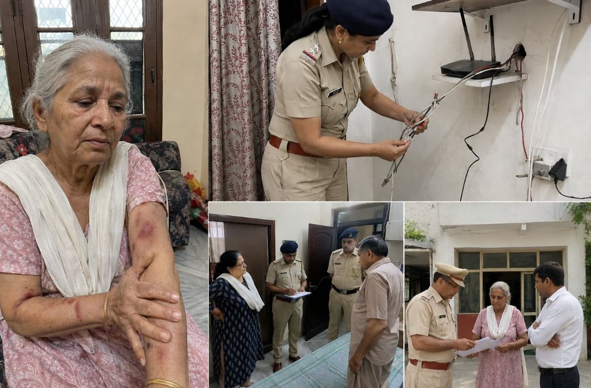 सीसीटीवी और वाई-फाई की तारें काटने के बाद बहू ने बुजुर्ग महिला को बंधक बनाकर पीटा। ए आई फोटो सीसीटीवी और वाई-फाई की तारें काटने के बाद बहू ने बुजुर्ग महिला को बंधक बनाकर पीटा। ए आई फोटो