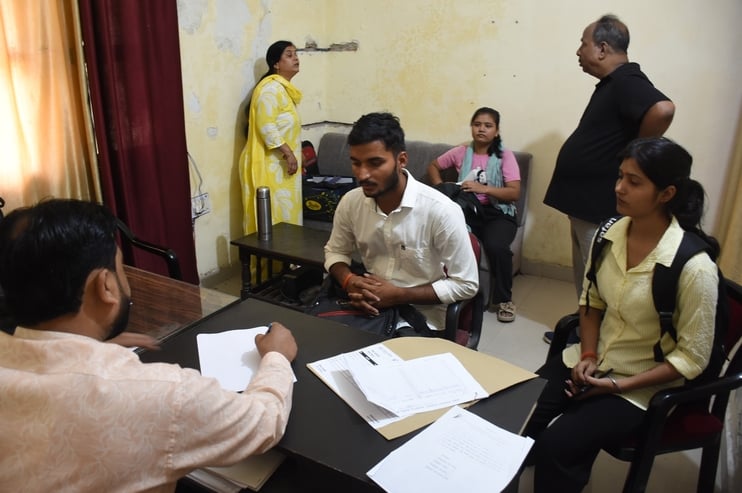 आईटीआई में मंगलवार को लगा रोजगार मेला। 