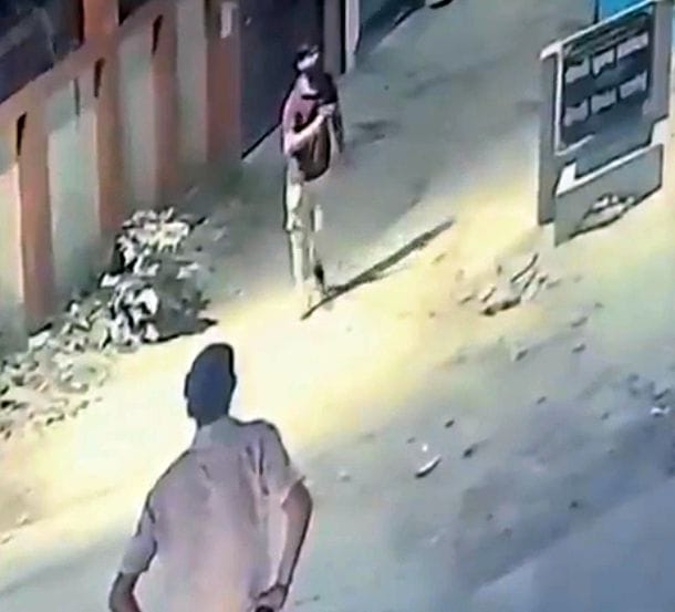 घटना की सीसीटीवी फुटेज। घटना की सीसीटीवी फुटेज।