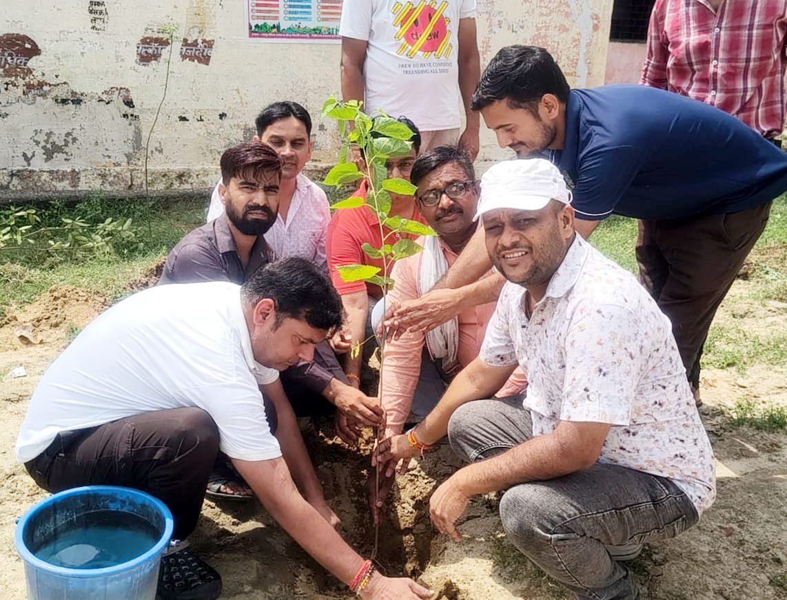 एमजीपी कॉलेज में पौधारोपण करते पूर्व राज्यमंत्री विमलकृष्ण अग्रवाल। संवाद एमजीपी कॉलेज में पौधारोपण करते पूर्व राज्यमंत्री विमलकृष्ण अग्रवाल। संवाद