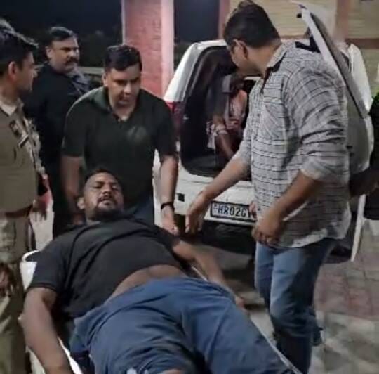 मुठभेड़ में घायल बदमाश पवन। संवाद मुठभेड़ में घायल बदमाश पवन। संवाद
