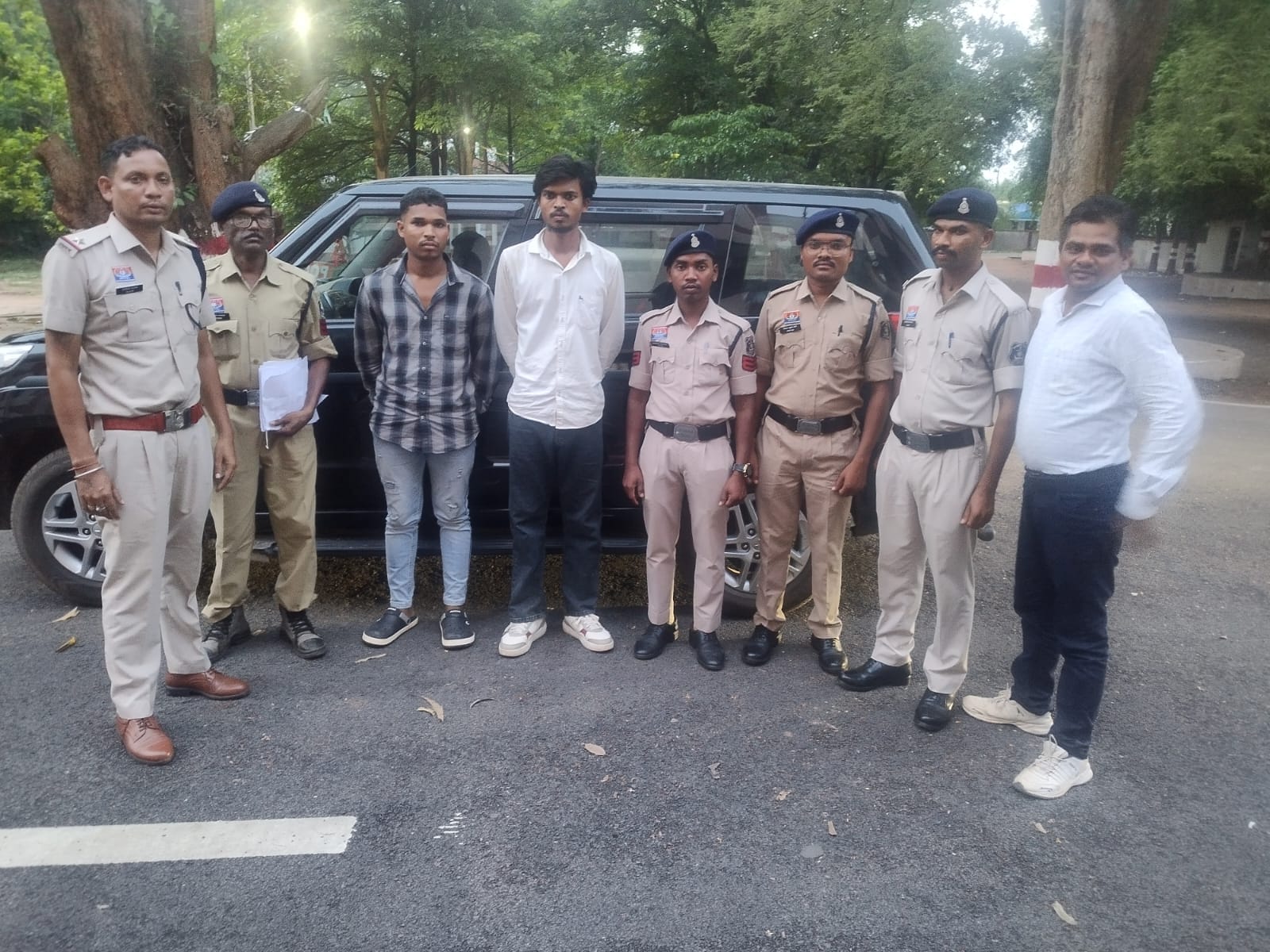 पुलिस हिरासत में आरोपी