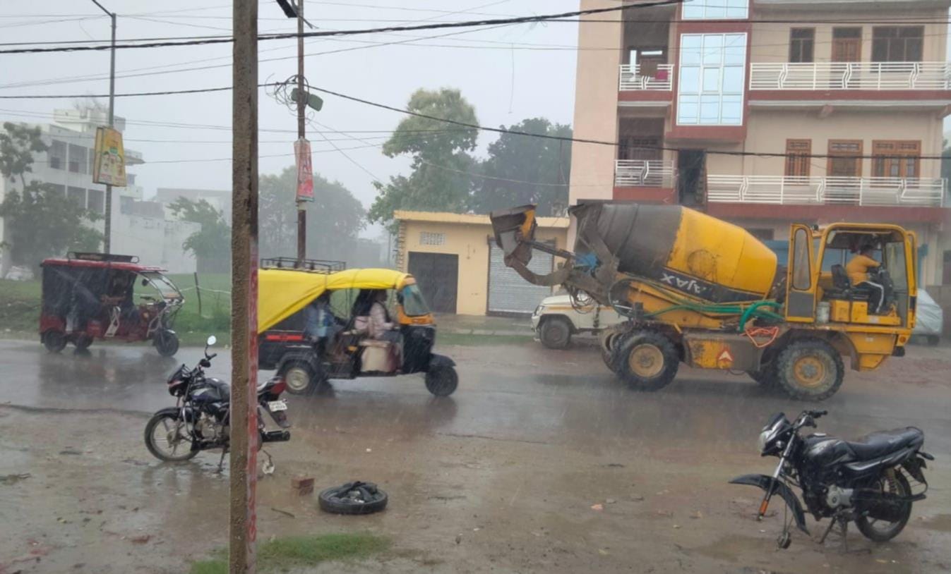 भिनगा में बारिश