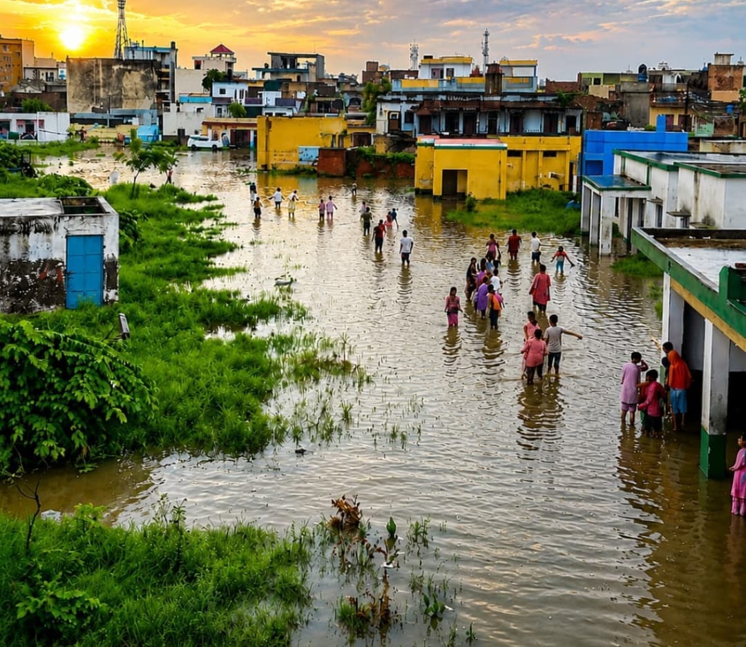 सरधना। नगर के दौराला रोड पर मंगलवार को हुई बारिश से हुए जलभराव से गुजरता वाहन चालक। संवाद सरधना। नगर के दौराला रोड पर मंगलवार को हुई बारिश से हुए जलभराव से गुजरता वाहन चालक। संवाद