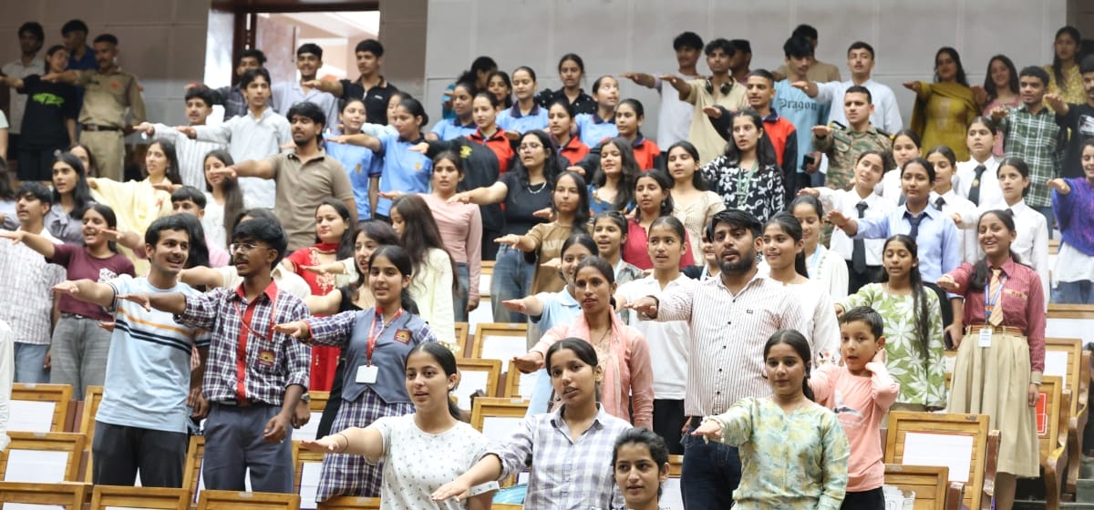 धर्मशाला में मॉय भारत के नशा मुक्त युवा फॉर विकसित अभियान के तहत आयोजित जिला स्तरीय कार्यक्रम