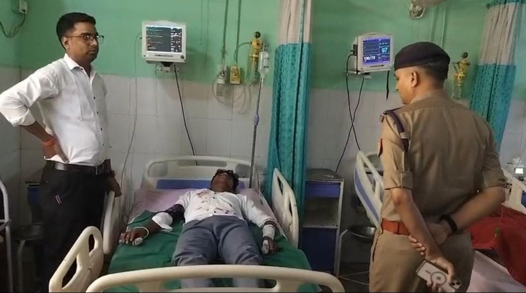 घायल आर्यन सोलंकी।