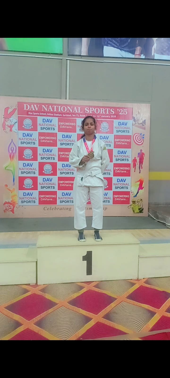 जूडो की राज्य स्तरीय खिलाड़ी राधिका। स्वयं जूडो की राज्य स्तरीय खिलाड़ी राधिका। स्वयं