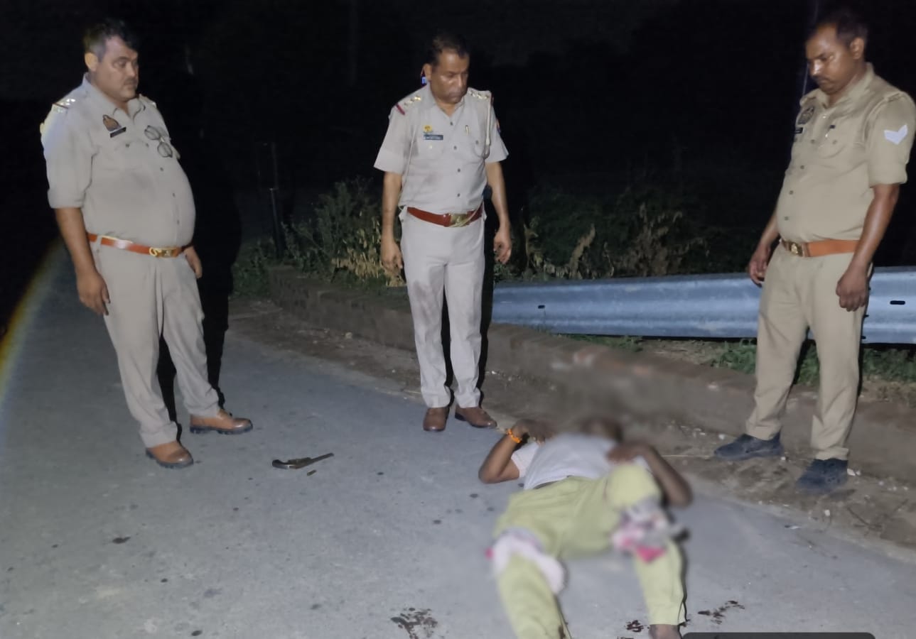 पुलिस मुठभेड़ में घायल बदमाश। स्रोत- पुलिस विभाग