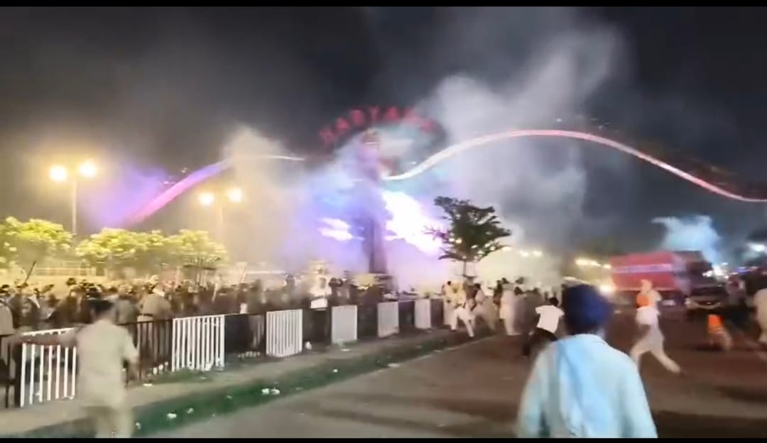 अंबाला पुलिस द्वारा फरसा लेकर घुमने वाले की फोटो की चिन्हित: पुलिस पीआरओ
