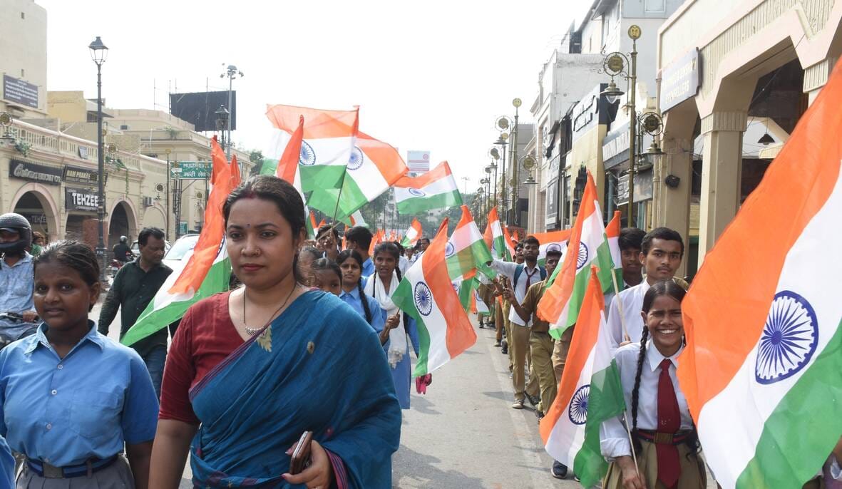 पदयात्रा में गूंजा वंदे मातरम