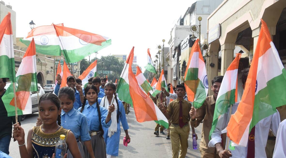 पदयात्रा में गूंजा वंदे मातरम