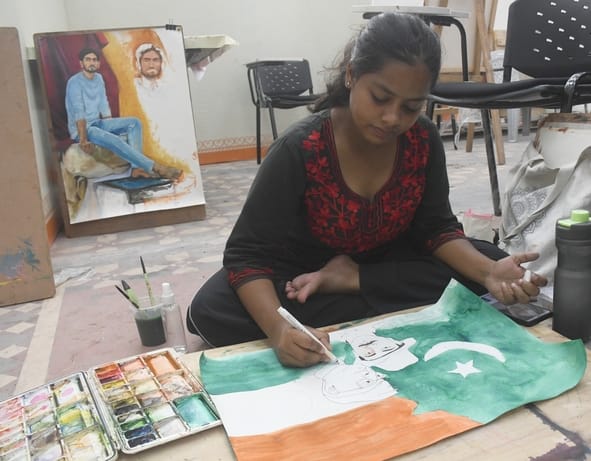 कलाकृतियों में दिखी विभाजन की पीड़ा