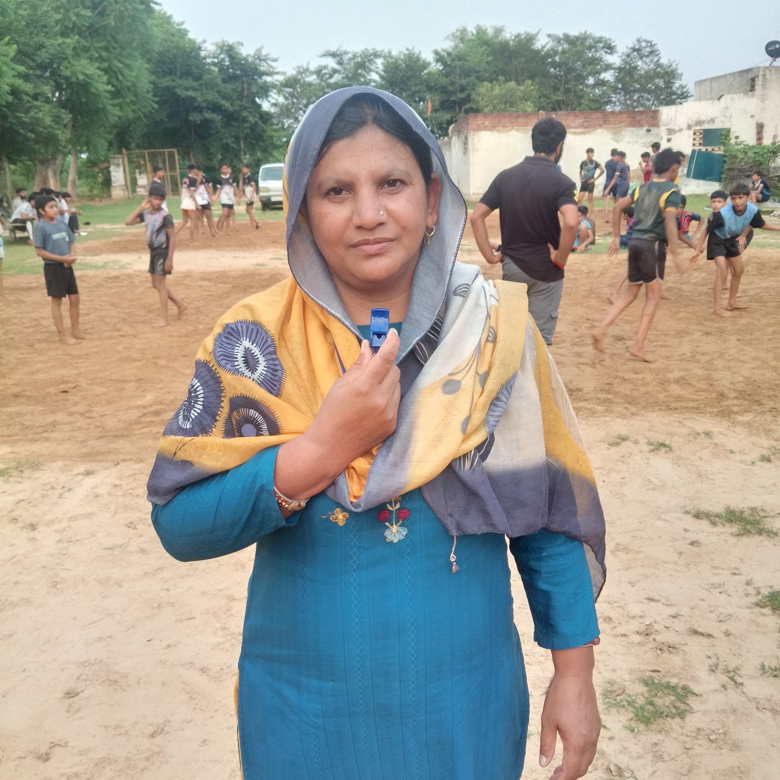 16jjrp37- बाबा गूंगला स्पोर्ट्स अकादमी खोरड़ा में प्रेक्टिस करते खिलाड़ी। स्रोत : कोच