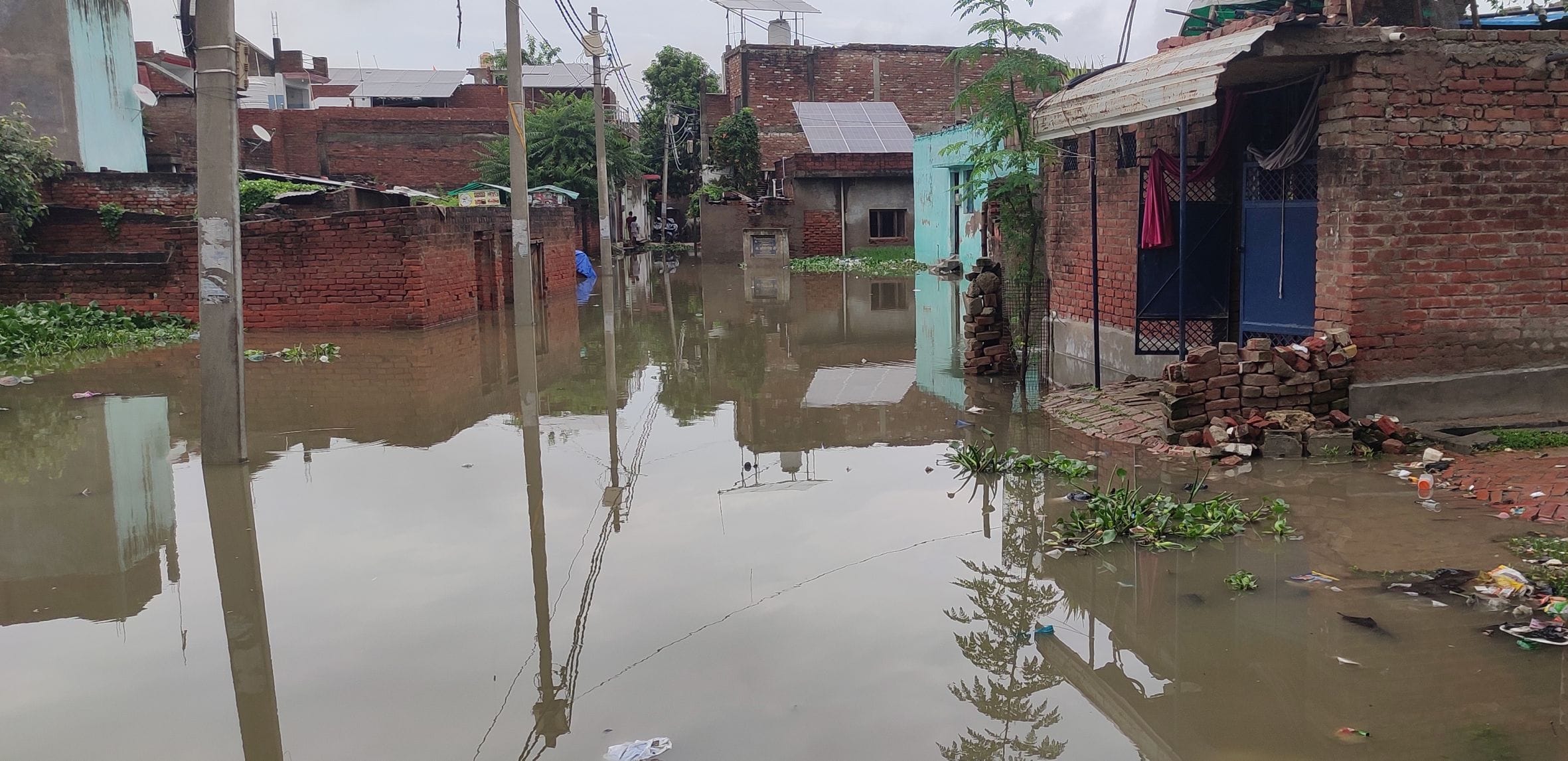 जिला अस्पताल गेट के पास परिसर में बारिश से हुआ जलभराव। जिला अस्पताल गेट के पास परिसर में बारिश से हुआ जलभराव।