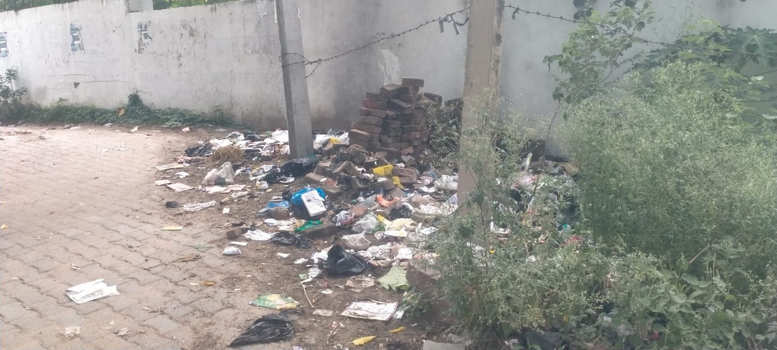 फोटो संख्या:60- विधायक के आवस मार्ग को कर्मचारियों द्वारा की  गई सफाई--संवाद