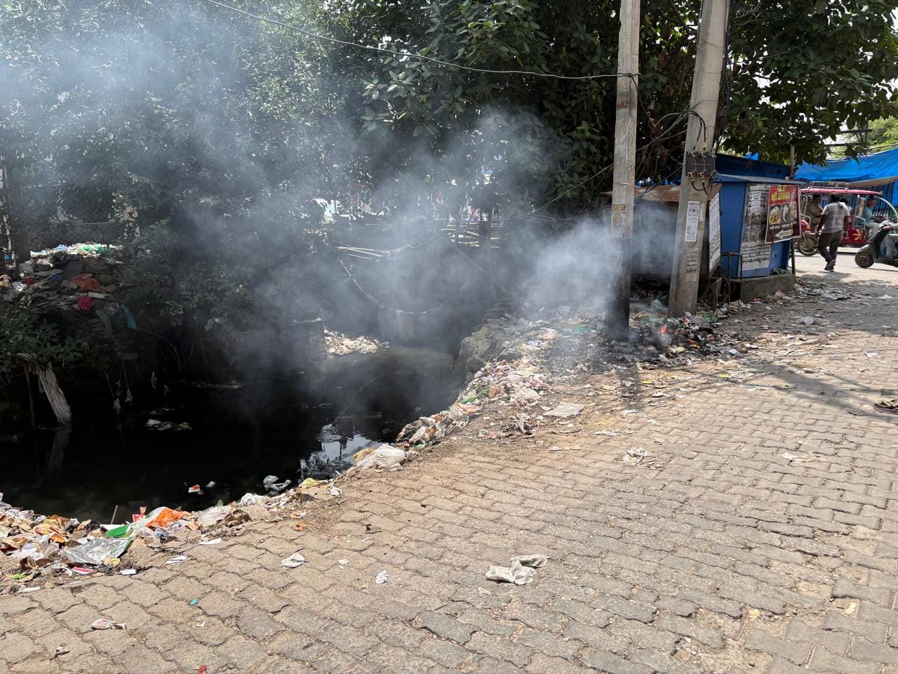 अंबाला छावनी में राय मार्केट के पीछे डंपिंग जोन में बिखरी गंदगी। संवाद