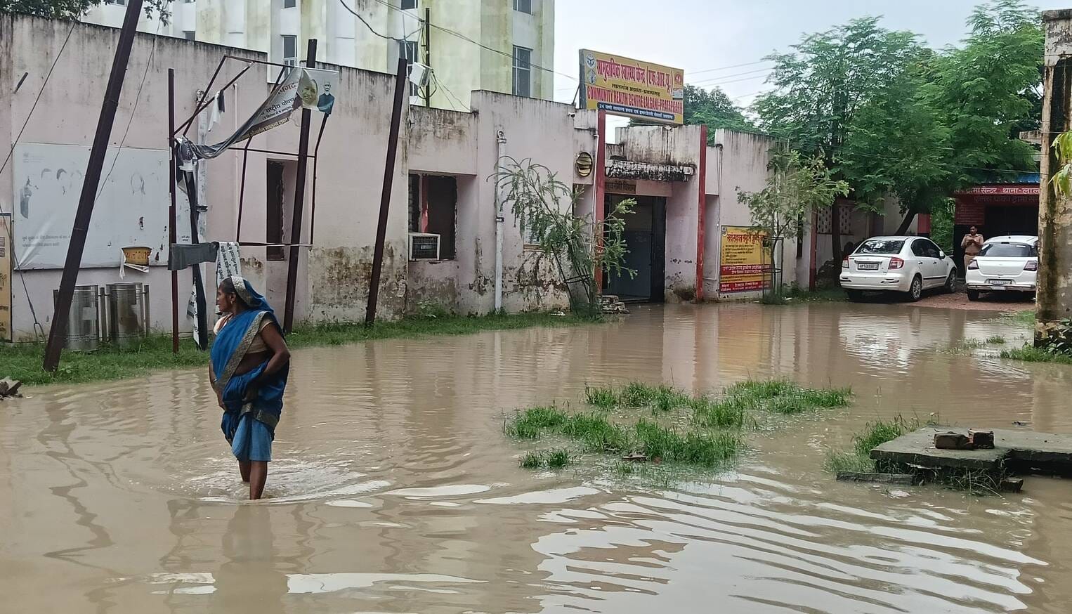 सोमवार को सुबह हुई जोरदार बारिश। संवाद
