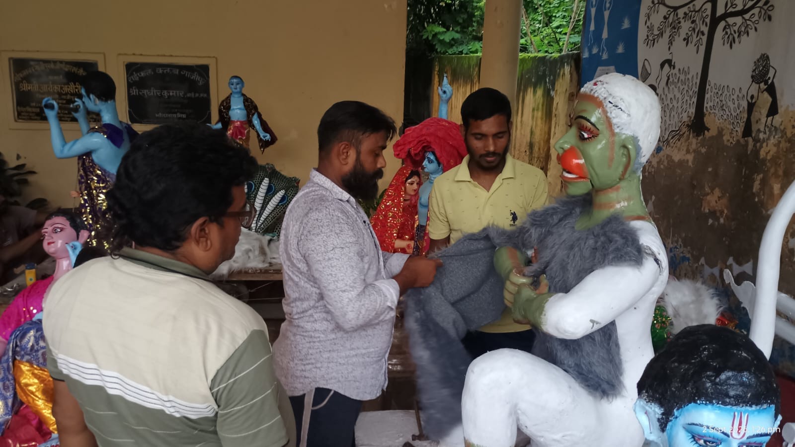 रायफल क्लब में बनी कृष्ण लीला की झांकियां। संवाद रायफल क्लब में बनी कृष्ण लीला की झांकियां। संवाद