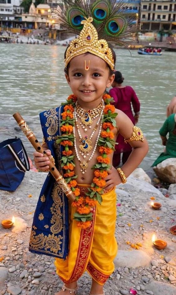 फोटो-10- श्रीकृष्ण राधा के वेश में सजे रुद्रांश व गुड़िया। स्रोत: स्वयं फोटो-10- श्रीकृष्ण राधा के वेश में सजे रुद्रांश व गुड़िया। स्रोत: स्वयं
