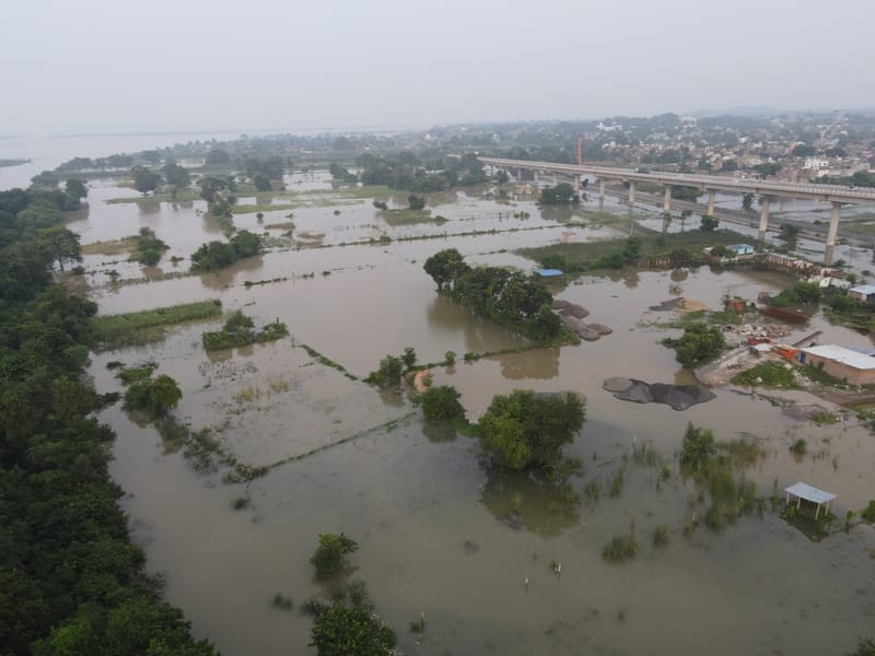 जिले में गंगा का रौद्र रूप, निचले इलाके में फैला पानी