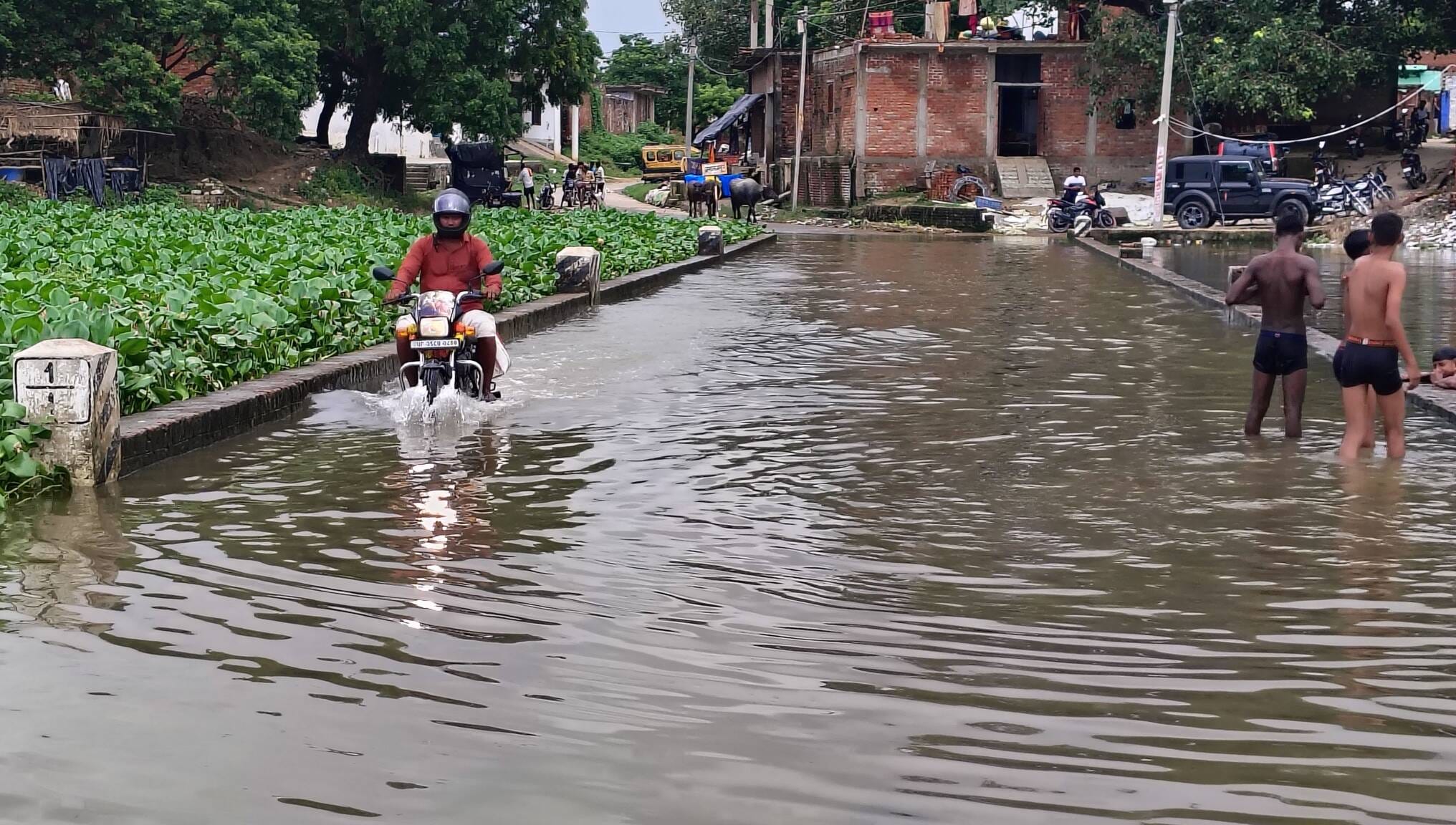 फोटो-10-कल्याणी नदी उफनाने से पानी से डूबे खेत। संवाद फोटो-10-कल्याणी नदी उफनाने से पानी से डूबे खेत। संवाद