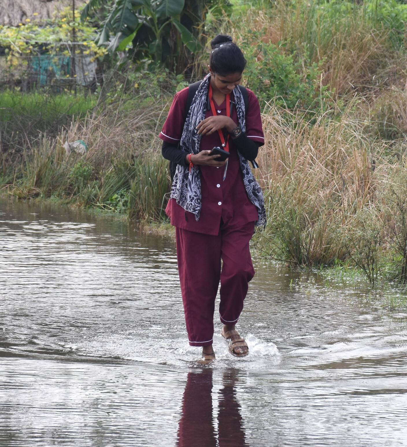 इटौंजा के बहादुरपुर और सुल्तानपुर में घुसा बाढ़ का पानी। 