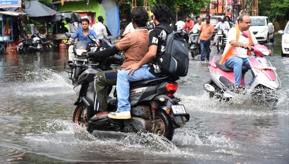 आंधी से गिरे पेड़, बारिश से हुआ जलभराव। आंधी से गिरे पेड़, बारिश से हुआ जलभराव।